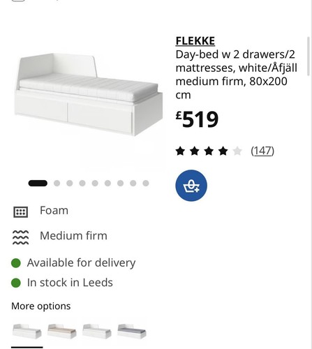 Used ikea flekke pull - ikea, bed