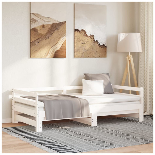 Day bed solid pinewood white - bed,